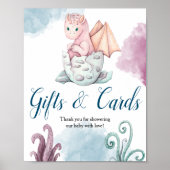 Dragon Baby shower Cadeaus en Kaarten Poster weerg (Voorkant)