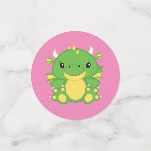 Dragon Baby shower Confetti (Kleine voorkant)