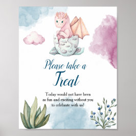 Dragon Baby shower Een Poster behandelen