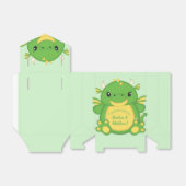 Dragon Baby shower Green Bedankdoosjes (Uitgevouwen)