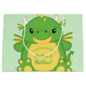 Dragon Baby shower Green Groot Cadeauzakje (Voorkant)