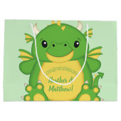 Dragon Baby shower Green Groot Cadeauzakje (Achterkant)