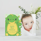 Dragon Baby shower Green Kaart (Staand voorkant)