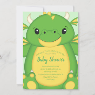 Dragon Baby shower Green Kaart