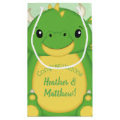 Dragon Baby shower Green Klein Cadeauzakje (Achterkant)