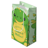 Dragon Baby shower Green Klein Cadeauzakje (Achterkant Gekanteld)
