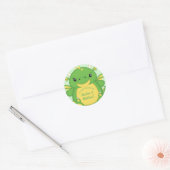 Dragon Baby shower Green Ronde Sticker (Envelop)