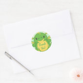 Dragon Baby shower Green Ronde Sticker (Envelop)
