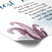 Dragon Baby shower Guest Book Display Sign Poster (Hoek)