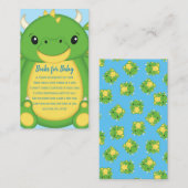 Dragon Baby shower Informatiekaartje (Voorkant / Achterkant)
