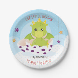 Dragon Baby shower Papieren Bordje