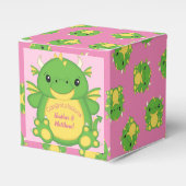 Dragon Baby shower Roze Bedankdoosjes (Voorkant Zijde)