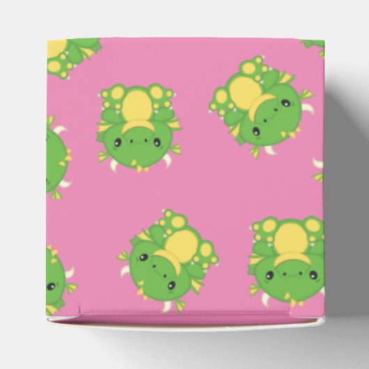 Dragon Baby shower Roze Bedankdoosjes (Bovenkant)