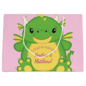 Dragon Baby shower Roze Groot Cadeauzakje (Voorkant)