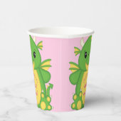 Dragon Baby shower Roze Papieren Bekers (Rechts)