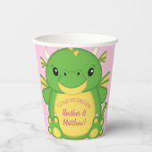 Dragon Baby shower Roze Papieren Bekers