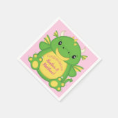 Dragon Baby shower Roze Servet (Hoek)
