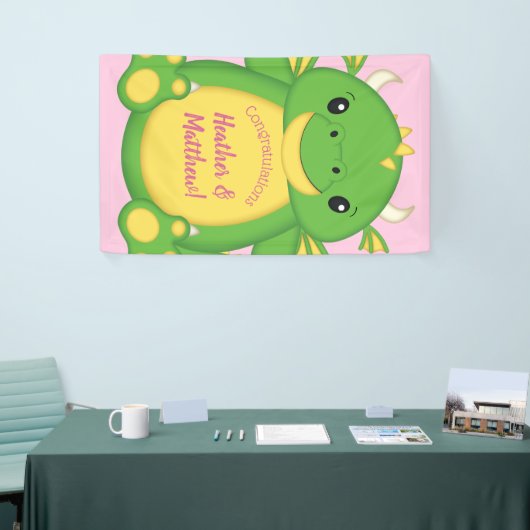 Dragon Baby shower Roze Spandoek (Beurs)
