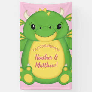 Dragon Baby shower Roze Spandoek
