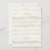 Dragon Baby shower Schattige Boho Green Waterverf Kaart (Achterkant)