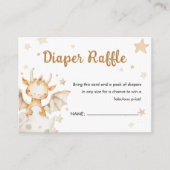 Dragon Baby shower Schattige Boho Luier Raffle Informatiekaartje (Voorkant)