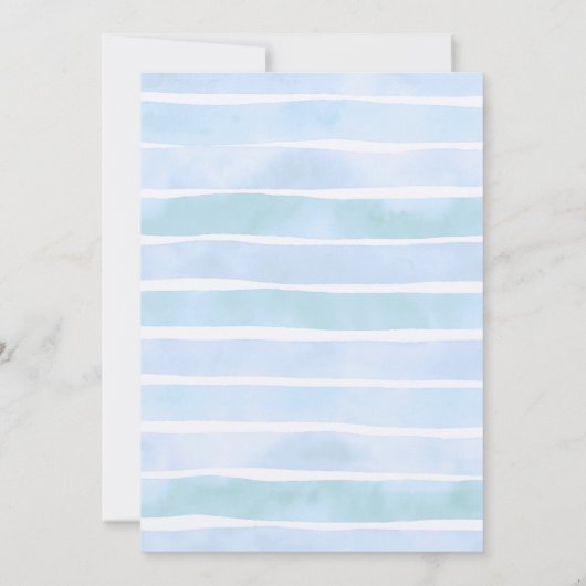 Dragon Baby shower Schattige Boy Blue WatercoIor Kaart (Achterkant)