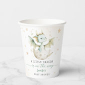 Dragon Baby shower Schattige Boy Green Paper Cups Papieren Bekers (Voorkant)