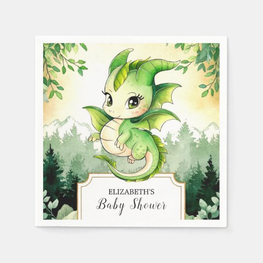 Dragon Baby shower Servet (Voorkant)