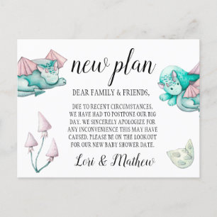 Dragon Baby shower Verandering van evenementenaank Briefkaart