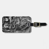 Dragon: bagagelabel 2 initialen (Voorkant horizontaal)