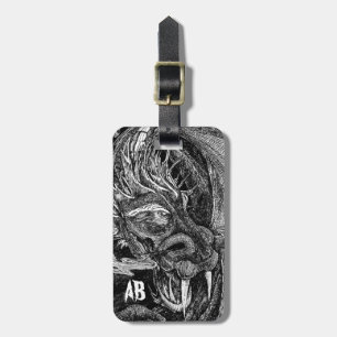 Dragon: bagagelabel 2 initialen