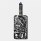 Dragon: bagagelabel 2 initialen (Achterkant verticaal)