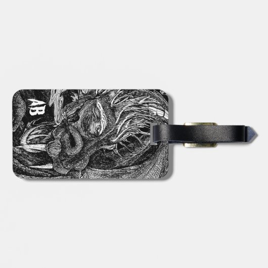 Dragon: bagagelabel 2 initialen (Achterkant horizontaal)