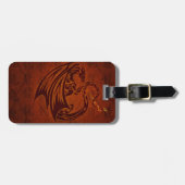 Dragon Bagagelabel met lederen riem (Voorkant horizontaal)