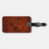 Dragon Bagagelabel met lederen riem (Achterkant horizontaal)