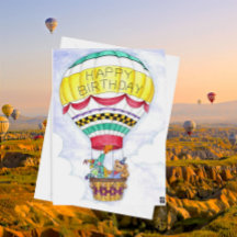 Dragon Balloon Birthday Kaart