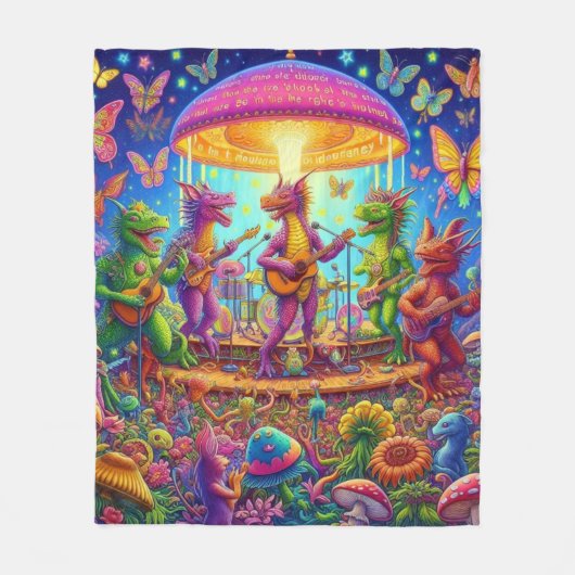Dragon Band Jam Fleece Deken (Voorkant)