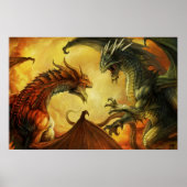 Dragon Battle, groot Poster (Voorkant)