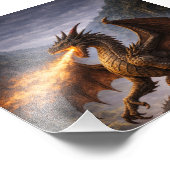 Dragon Battle Home & Gaming Room Decor Foto Afdruk (Hoek)