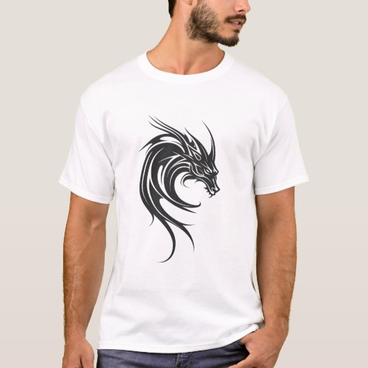 Dragon Beast Creature Fantasy Legende Vector Art T-shirt (Voorkant)
