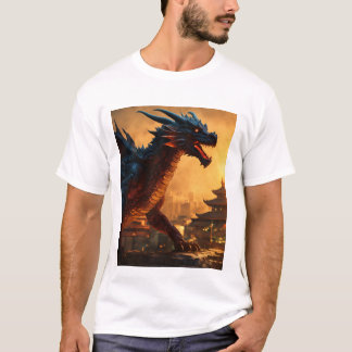 Dragon bedrukt T-shirt