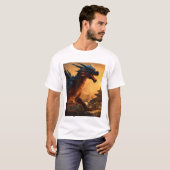 Dragon bedrukt T-shirt (Voorkant volledig)
