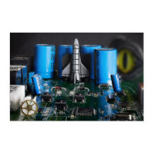 Dragon bekijkt de lancering van de shuttle