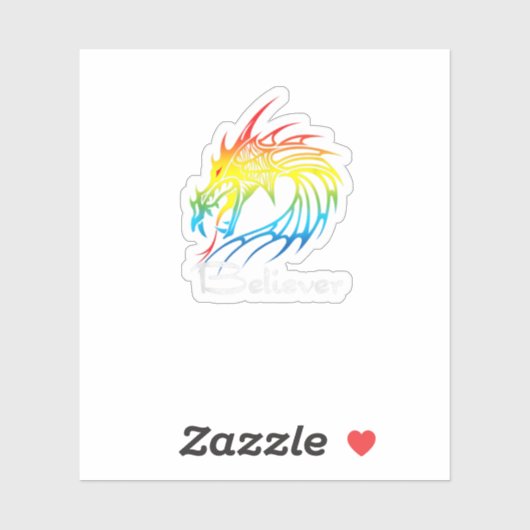 Dragon Believer Imagine This Gift For Dragon Fans Sticker (Vel)