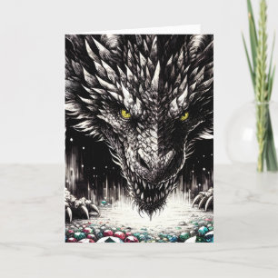 Dragon beschermt zijn schat "Happy Birthday!" Kaart