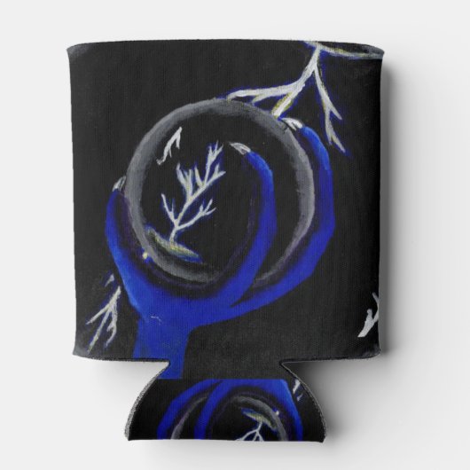 Dragon bewaart de Kogel van het Kristal om bliksem Blikjeskoeler (Achterkant)