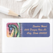 Dragon bij Dusk Fantasy Art Etiket (Insitu)