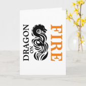 Dragon bij vuur kaart (Gele Bloem)