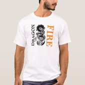 Dragon bij vuur t-shirt (Voorkant)