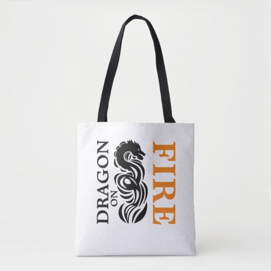 Dragon bij vuur tote bag (Voorkant)